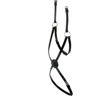 Produktbild von Collegiate Mono Crown Grackle Nasenband aus Leder Schwarz Full Size
