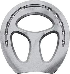 Produktbild von Colleoni Vorderer Hufbeschlag aus Aluminium mit 3 Tabs in Silber Taille 2