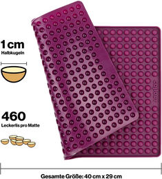 Produktbild von Collory Schleckmatte Halbkugel aus Silikon Burgundy Rot 1cm