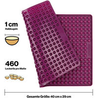 Produktbild von Collory Schleckmatte Halbkugel aus Silikon Burgundy Rot 1cm