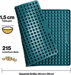 Produktbild von Collory Schleckmatte Halbkugel aus Silikon Petrol 1,5cm