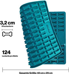 Collory Silikon Backmatte Knochenform für Hundeleckerlis Petrol 3,2cm – Bild 1 von 2