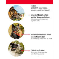 Produktbild von Colori by Muzzle King Maulkorb für mittlere und große Hunde Größe L Orange