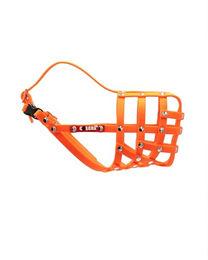 COLORI Maulkorb für mittlere Hunde Größe M in Orange-Neon aus Kunststoff – Bild 1 von 5