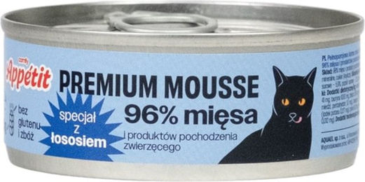 Produktbild von COMFY APPETIT Premium Mousse Nassfutter für erwachsene Katzen mit Lachs Huhn und Rind 85 g