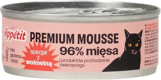Produktbild von COMFY APPETIT Premium Mousse Nassfutter für erwachsene Katzen mit Rind, Huhn und Lachs 85 g