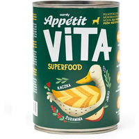 Produktbild von COMFY APPETIT VITA Superfood Hundefutter Ente Adult Stückchen in Sauce Monoprotein 400g - 400 g