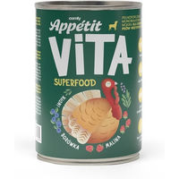 Produktbild von COMFY APPETIT VITA Superfood Hundefutter Truthahn Monoprotein Adult Stückchen in Sauce 400g - 400 g