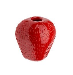 Comfy Co Strawberry Intelligenzspielzeug Hund Leckerli Spender aus Gummi Rot – Bild 1 von 3