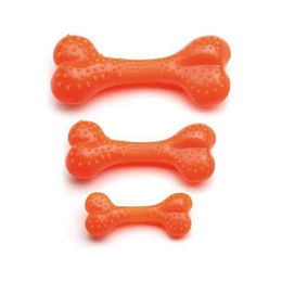 Produktbild von Comfy Kauspielzeug Knochengummireiniger zur Zahnpflege aus Kunststoff Orange 16,5 cm