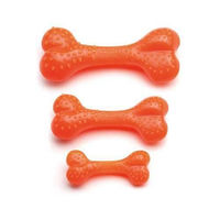 Produktbild von Comfy Kauspielzeug Knochengummireiniger zur Zahnpflege aus Kunststoff Orange 16,5 cm