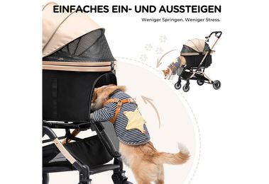 COMHOMA Autositz für Hunde und Katzen der mittleren Rassen wasserabweisend in Schwarz oder Gold – Bild 1 von 2