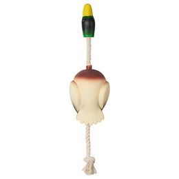 Produktbild von Companion Hundespielzeug Latex-Ente mit Seil und Quietschfunktion