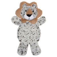 Produktbild von Companion Hundespielzeug Löwe aus Plüsch in Grau mit Knistereffekt 24x34 cm