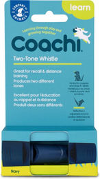 Company of Animals Doppelton-Hundepfeife aus Kunststoff in Blau mit reflektierendem Trageband - 1 Stk. – Bild 1 von 6