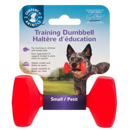 Produktbild von Company of Animals Training Dumbbell Apportierspielzeug für Welpen und kleine Hunde Größe S aus Kunststoff in Rot Transparent