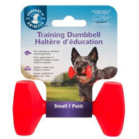Produktbild von Company of Animals Training Dumbbell Apportierspielzeug für Welpen und kleine Hunde Größe S aus Kunststoff in Rot Transparent