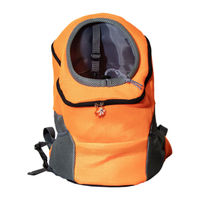 Produktbild von Compar GmbH Haustier-Rucksack für Hunde und Katzen aus Polyester in Schwarz und Orange