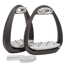 Compositi Eole Pro Steigbügel mit Spikes in Schwarz/Weiß aus Edelstahl – Bild 1 von 2