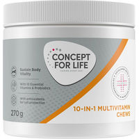 Produktbild von Concept for Life 10 in 1 Multivitamin Supplements Chews Funktionssnack für erwachsene Hunde mit Probiotika zur Unterstützung von Immunsystem, Verdauung und Gelenken 270 g