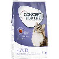 Produktbild von Concept for Life Beauty Adult Katzenfutter für Langhaarkatzen zur Unterstützung von Haut, Fell und Haarballen 3 kg - 3 kg