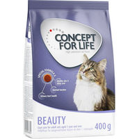 Produktbild von Concept for Life Beauty Adult Sensitive Katzenfutter für Langhaarkatzen zur Unterstützung von Haut, Fell und Haarballen 400 g - 400 g