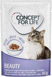 Produktbild von Concept for Life Beauty Katzen Nassfutter Fisch Stückchen in Gelee für Adult 24 x 85 g - 24 x 85 g