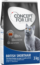 Produktbild von Concept for Life British Shorthair Adult Katzenfutter getreidefrei 3 kg - 3 kg