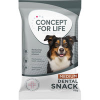 Produktbild von Concept for Life Dog Dental Snack Zahnpflege-Snack für Hunde Medium 4 x 115 g