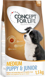 Produktbild von Concept for Life Hundefutter Medium Puppy & Junior Probierbeutel 1,5 kg - 1,5 kg