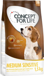 Produktbild von Concept for Life Hundefutter Medium Sensitive für erwachsene Hunde 1,5 kg Probierbeutel - 1,5 kg