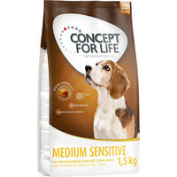 Produktbild von Concept for Life Hundefutter Medium Sensitive für erwachsene Hunde 1,5 kg Probierbeutel - 1,5 kg