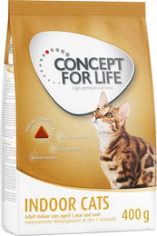 Produktbild von Concept for Life Indoor Cats Getreidefreies Futter für ausgewachsene Wohnungskatzen 400 g - 400 g