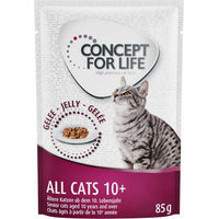 Produktbild von Concept for Life Katzen Nassfutter All Cats 10+ Senior Stückchen in Gelee 48 x 85 g - 48 x 85 g