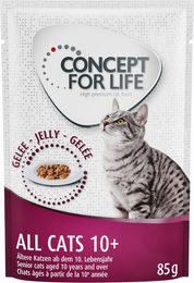 Produktbild von Concept for Life Katzen Nassfutter Senior Stückchen in Gelee 12 x 85 g - 12 x 85 g