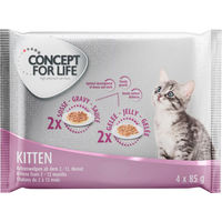 Produktbild von Concept for Life Kitten Probierpaket Sensitive Huhn Stückchen in Sauce 4 x 85 g - 4 x 85 g