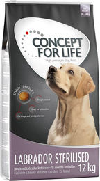 Produktbild von Concept for Life Labrador Sterilised Trockennahrung für erwachsene Hunde großer Rassen getreidefrei 2 x 12 kg - 2 x 12 kg