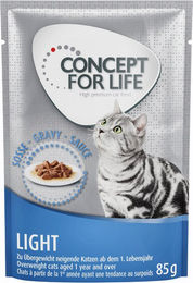 Produktbild von Concept for Life Light Nassfutter für erwachsene Hunde Stückchen in Soße zur Gewichtskontrolle 48 x 85 g - 48 x 85 g