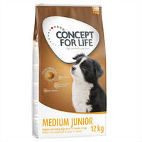 Produktbild von Concept for Life Medium Puppy & Junior Hundefutter Lachs 12 kg - 12 kg