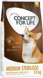 Produktbild von Concept for Life Medium Sterilised Hundefutter Adult Getreidefrei mit hohem Fleischanteil 12 kg - 12 kg