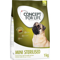 Produktbild von Concept for Life Mini Sterilised Trockennahrung für erwachsene Katzen getreidefrei mit hohem Fleischanteil 1 kg