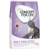 Produktbild von Concept for Life Mum & Young Kittens Katzenfutter für Katzen und Kitten 3 kg - 3 kg