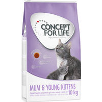 Produktbild von Concept for Life Mum & Young Kittens Katzenfutter für Katzen und Muttertiere 10 kg - 2 x 10 kg