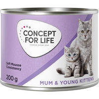 Produktbild von Concept for Life Mum & Young Kittens Mousse Geflügel und Rind für Katzen 6 x 200 g