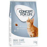 Produktbild von Concept for Life Oral Care Trockenfutter für erwachsene Katzen zur Zahnpflege und Unterstützung der Harnwegsfunktion 3 kg - 3 kg