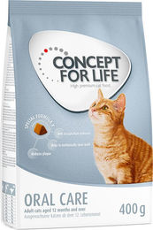 Produktbild von Concept for Life Oral Care Trockenfutter für erwachsene Katzen zur Zahnpflege und Unterstützung der Harnwegsfunktion 400 g - 400 g