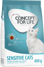 Produktbild von Concept for Life Sensitive Cats Adult Huhn Monoprotein 400 g - 400 g