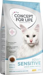 Produktbild von Concept for Life Sensitive Cats Adult Katzenfutter Huhn Monoprotein 2 x 10 kg
