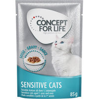 Produktbild von Concept for Life Sensitive Cats Nassfutter Huhn in Soße Adult 48 x 85 g - 48 x 85 g