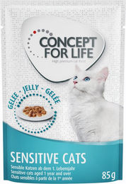 Produktbild von Concept for Life Sensitive Katzen Nassfutter Huhn in Gelee für Adult Katzen 24 x 85 g - 24 x 85 g